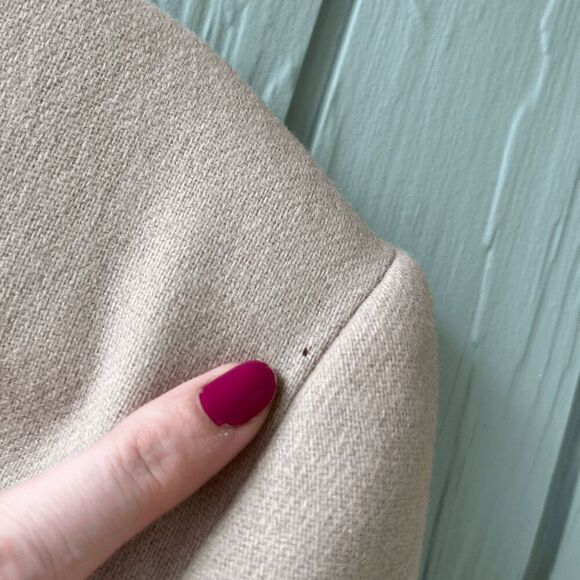 Savannah Union Made Blazer Tan 100% Wool Vintage 80s Minimalist, M/L, USA - Picture 7 of 7